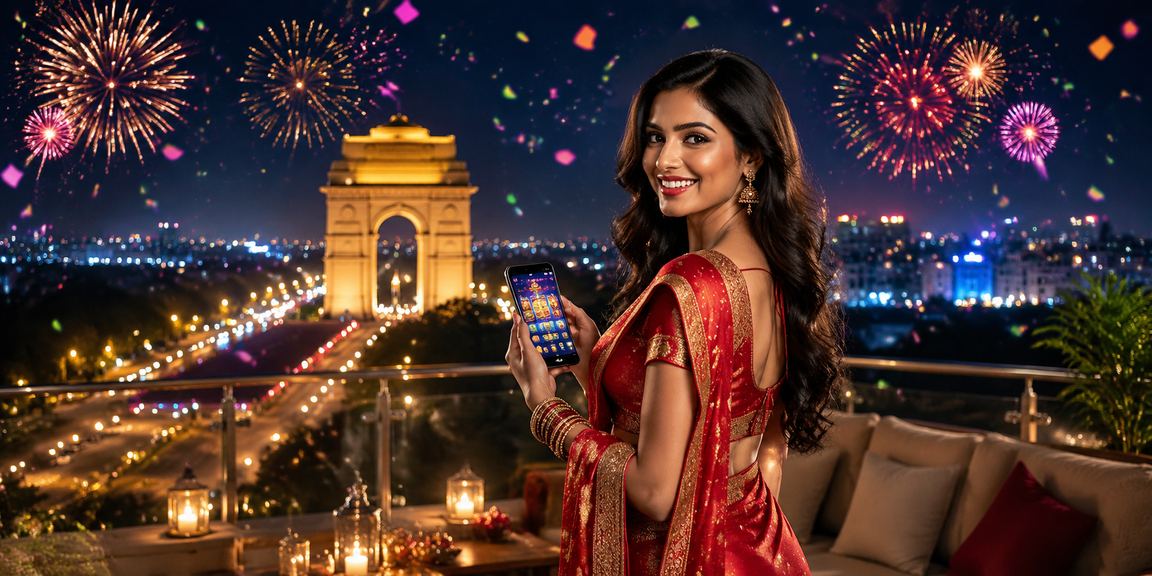 Lottery excitement at Delhi India Gate during evening entertainment