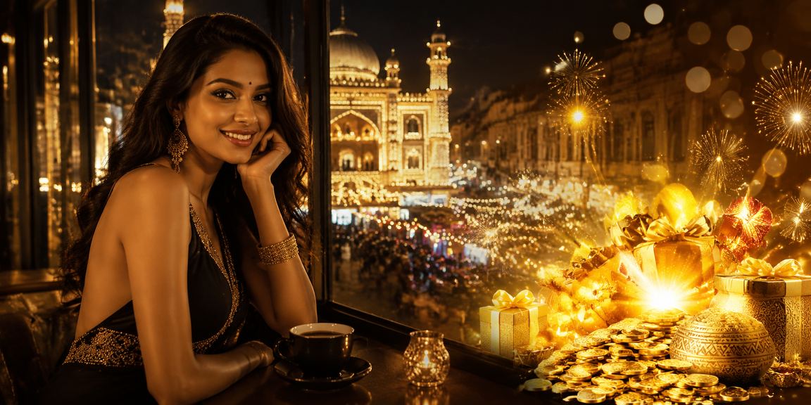 Diwali festival celebration with casino and entertainment scene in Lucknow